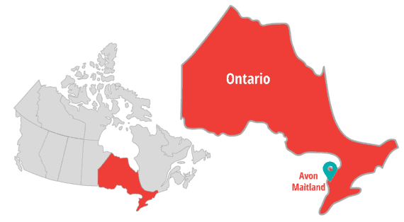 Año escolar en Canadá en Ontario. Mapa. VivoIdiomas.