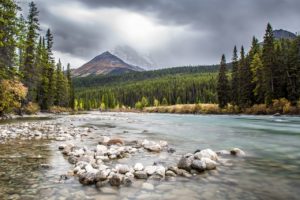 Paisaje cuando vas a estudiar un año escolar en Alberta