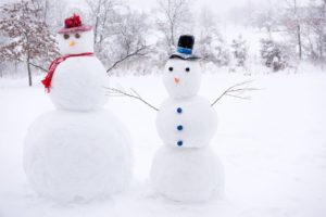 Muñeco de nieve. Frío si vas estudiar un año escolar en Alberta